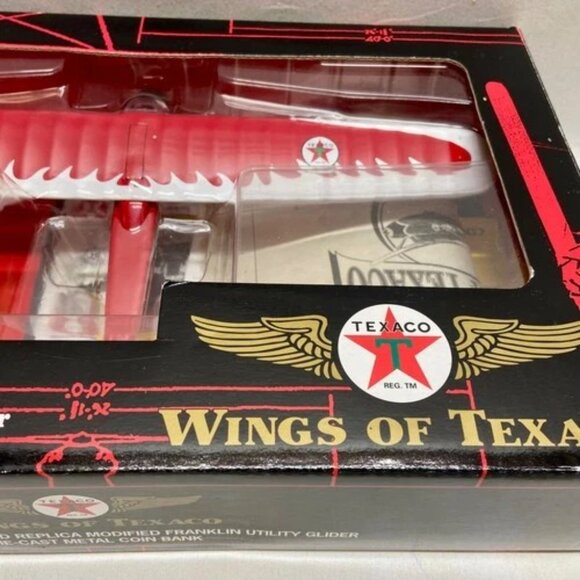 Vintage Wings of Texaco Eaglet Franklin Utility Glider Die-cast Coin Bank 2002 - Picture 5 of 15